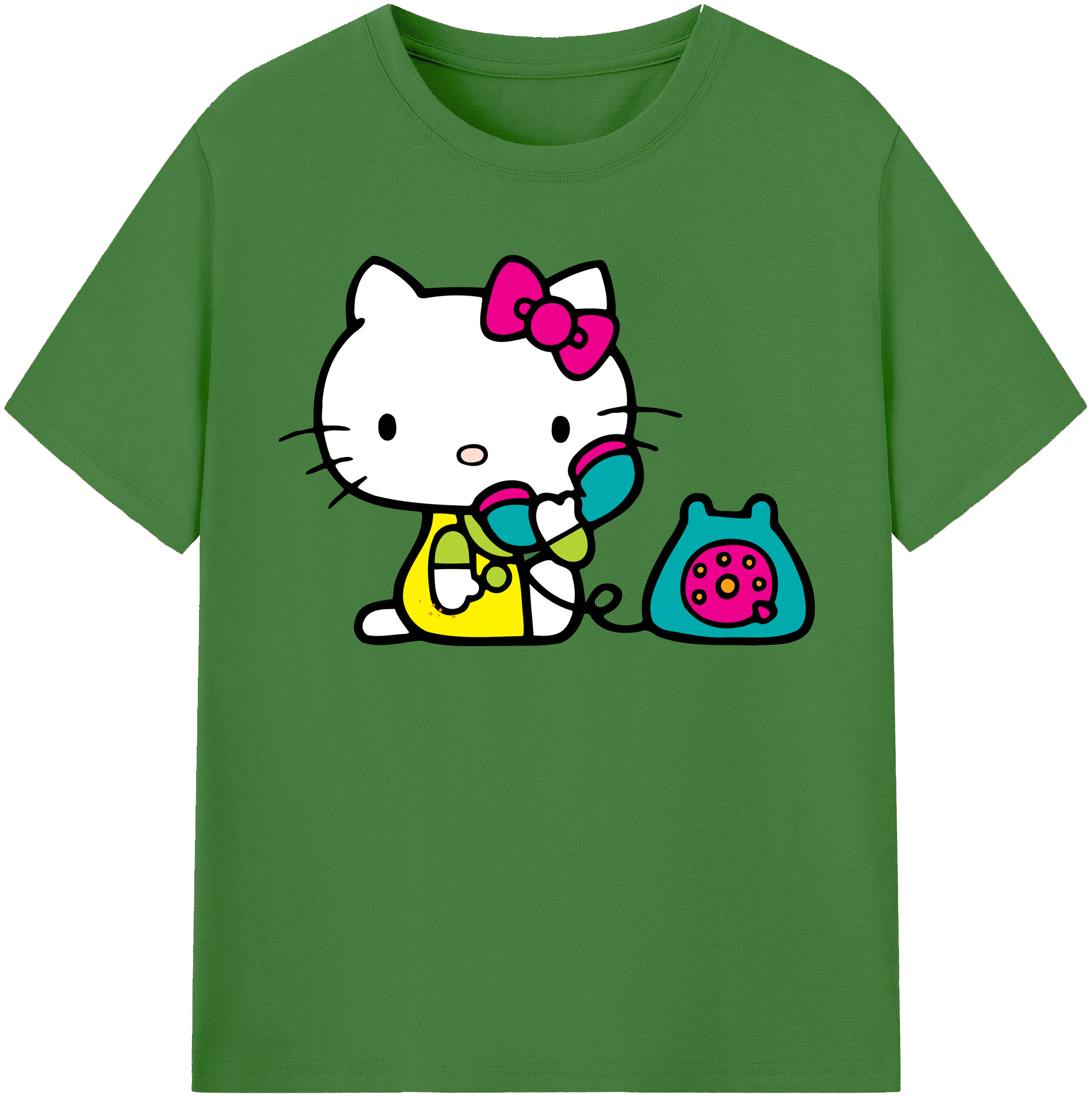 （画像用） Hello Kitty ハローキティ レディースカジュアルプリントTシャツ（綿100％）